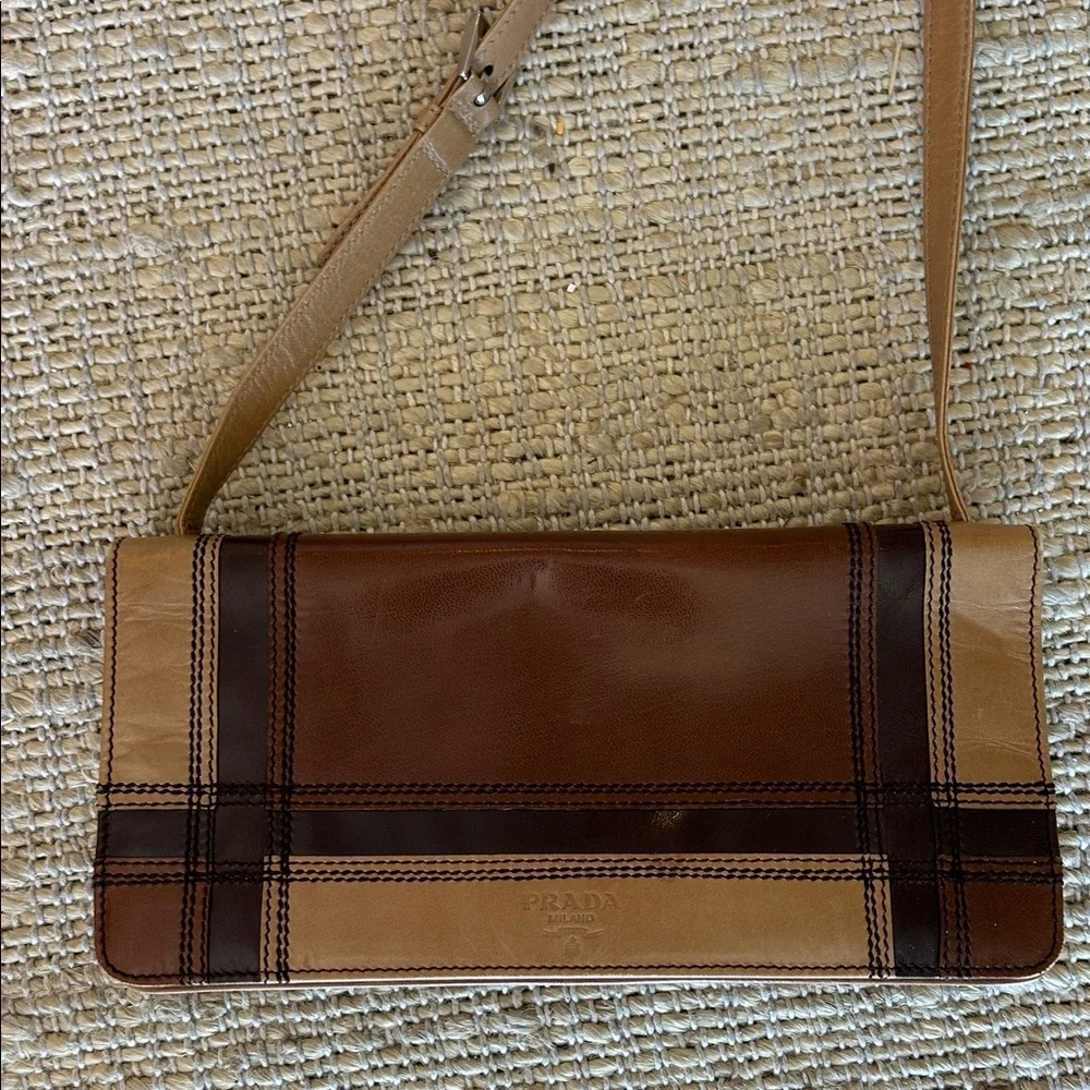Prada Leather Bag in Brown and Tan - Picture 14 of 14